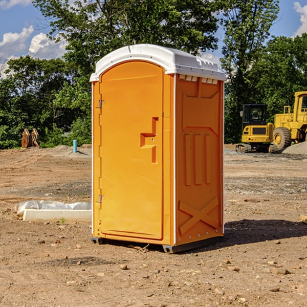 how often are the porta potties cleaned and serviced during a rental period in Ludlow